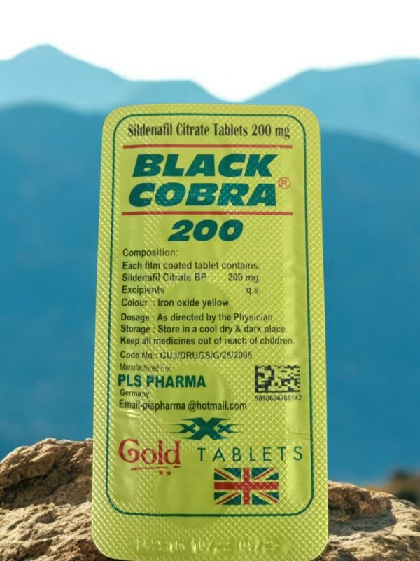 Black Cobra® 200mg Sildenafil Citrate Tablets | Strong Performance & Stamina Booster