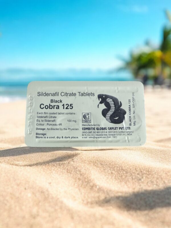 Cobra-125 Sildenafil Citrate Tablets | High Strength Performance & Stamina Booster